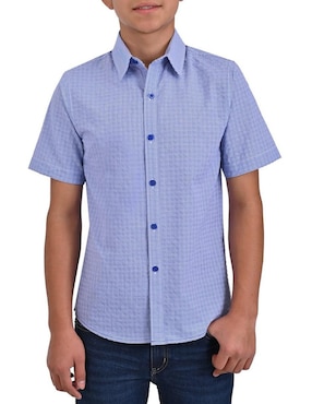 Camisa Casual Yale De Algodón Manga Corta Para Niño