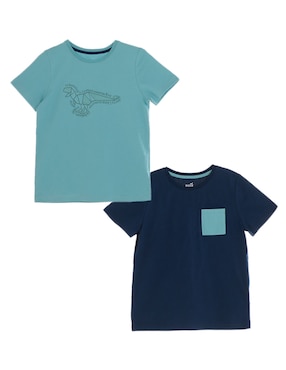 Set Playera Piquenique Manga Corta Para Niño