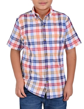 Camisa Casual Yale De Algodón Manga Corta Para Niño