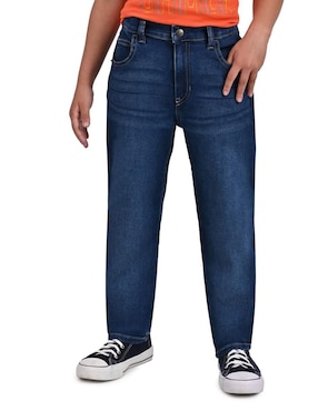 Jeans Slim Yale Lavado Bitono Para Niño