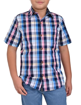 Camisa Casual Yale De Algodón Manga Corta Para Niño