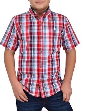 Camisa Casual Yale De Algodón Manga Corta Para Niño