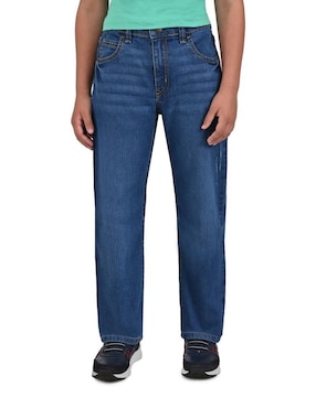 Jeans Slim Yale Lavado Obscuro Para Niño