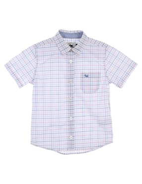 Camisa Casual Ferrioni De Algodón Manga Corta Para Niño