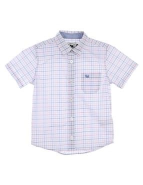 Camisa Casual Ferrioni De Algodón Manga Corta Para Niño