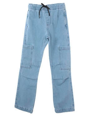 Jeans Amplio Piquenique Lavado Claro Para Niño