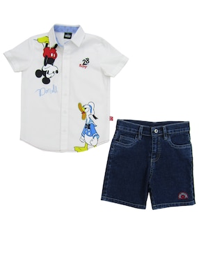 Conjunto Mickey De Algodón Para Niño 2 Piezas