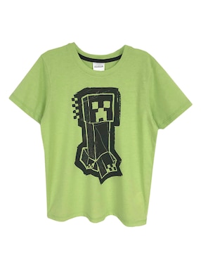 Playera Minecraft Manga Corta Para Niño