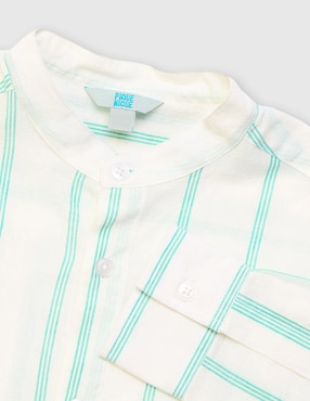 Camisa casual Piquenique de algodón manga larga para niño