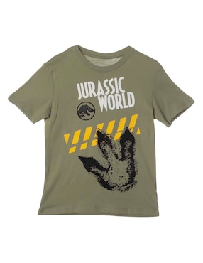 Playera Jurassic World Manga Corta Para Niño