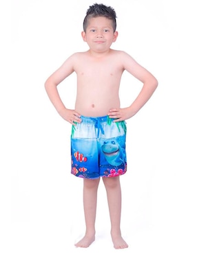 Traje De Baño Short Sharks 123 Para Niño