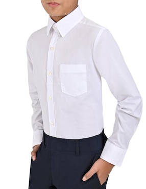 Camisa casual Yale de algodón manga larga para niño