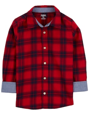 Camisa Casual Oshkosh De Algodón Manga Larga Para Niño