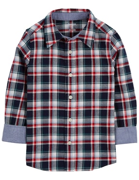 Camisa Casual Oshkosh De Algodón Manga Larga Para Niño