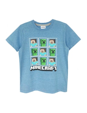 Playera Minecraft Manga Corta Para Niño