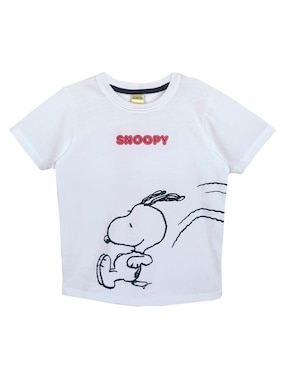 Playera Snoopy Manga Corta Para Niño