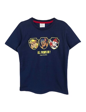 Playera Paw Patrol Manga Corta Para Niño