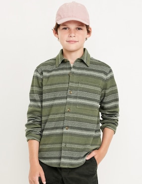 Camisa Casual Old Navy De Algodón Manga Larga Para Niño