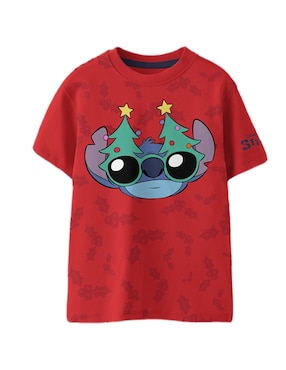 Playera Stitch Caricaturas Manga Corta Para Niño