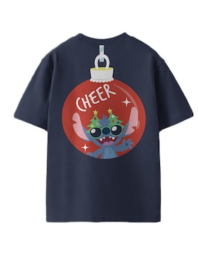 Playera Stitch Manga Corta Para Niño