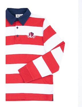 Playera tipo polo Ferrioni Catriel de algodón para niño