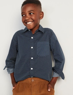 Camisa Casual Old Navy De Algodón Manga Larga Para Niño