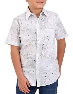 Camisa Casual Yale De Algodón Manga Corta Para Niño