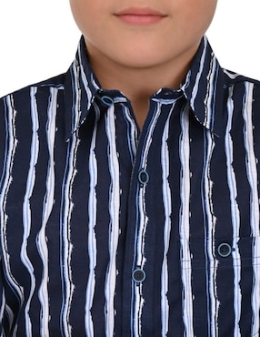 Camisa casual Yale de algodón manga larga para niño