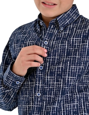 Camisa casual Yale de algodón manga larga para niño
