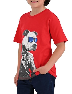 Playera Yale manga corta para niño