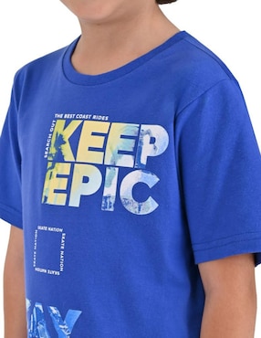 Playera Yale manga corta para niño