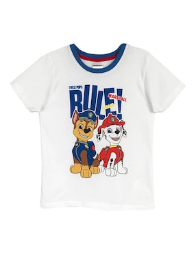 Playera Paw Patrol Manga Corta Para Niño