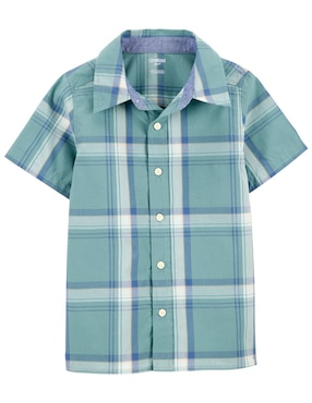 Camisa Casual Oshkosh De Algodón Manga Corta Para Niño