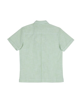 Camisa casual Ferrioni Evangeline de algodón manga corta para niño
