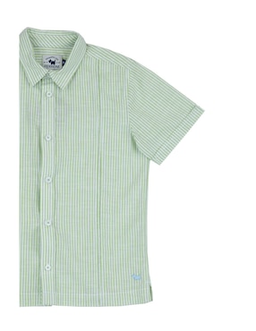 Camisa casual Ferrioni Evangeline de algodón manga corta para niño