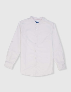 Camisa de vestir Piquenique de algodón manga larga para niño