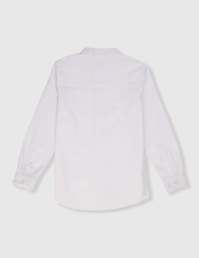 Camisa de vestir Piquenique de algodón manga larga para niño