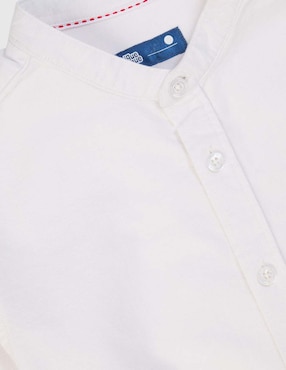 Camisa de vestir Piquenique de algodón manga larga para niño