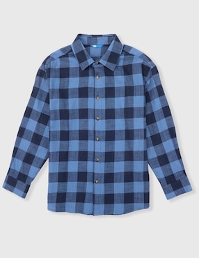 Camisa casual Piquenique de algodón manga larga para niño