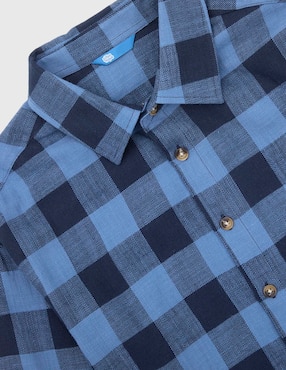 Camisa casual Piquenique de algodón manga larga para niño