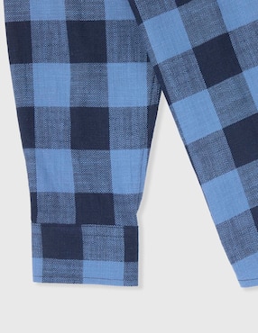 Camisa casual Piquenique de algodón manga larga para niño