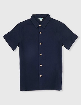 Camisa casual Piquenique de algodón manga corta para niño