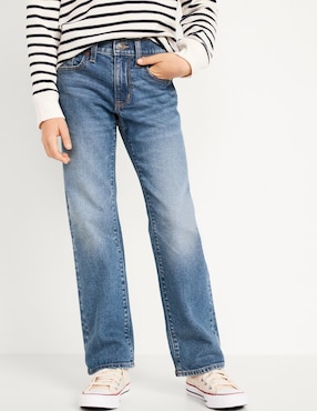 Jeans relaxed straight old navy lavado medio para niño