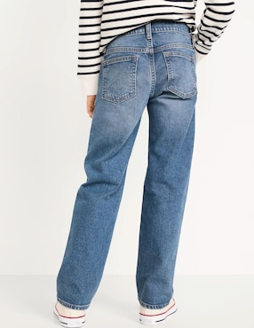 Jeans relaxed straight old navy lavado medio para niño