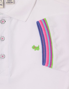 Playera tipo polo Ferrioni Sigrid de algodón para niño