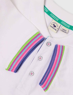 Playera tipo polo Ferrioni Sigrid de algodón para niño