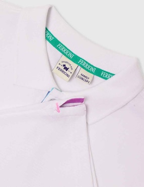 Playera tipo polo Ferrioni Sigrid de algodón para niño