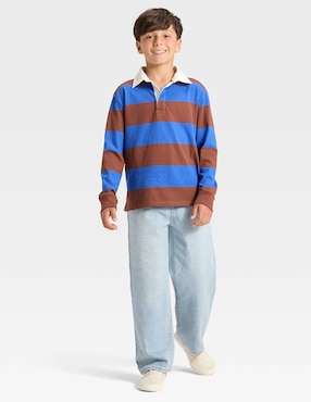 Playera tipo polo Cat & Jack de algodón para niño