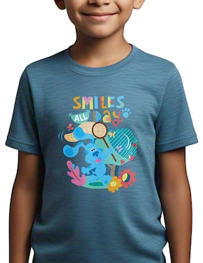 Playera Blues Clues & You Blue manga corta para niño
