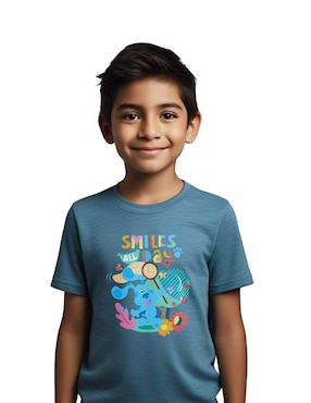 Playera Blues Clues & You Blue manga corta para niño